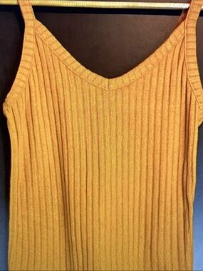 American Eagle Outfitters Ribbed Mustard Yellow Camisole